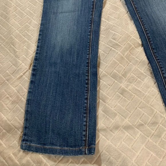 Levis Womens 10 Denim Jeans Blue 525 Perfect Waist Straight Mid Rise Stretch - Picture 3 of 13